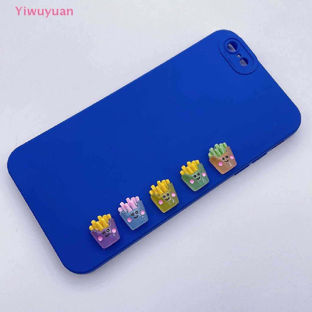 Bộ 2 Miếng Dán Hình Khoai Tây Chiên Dạ Quang Trang Trí Điện Thoại / Bảng Điều Khiển Xe Hơi