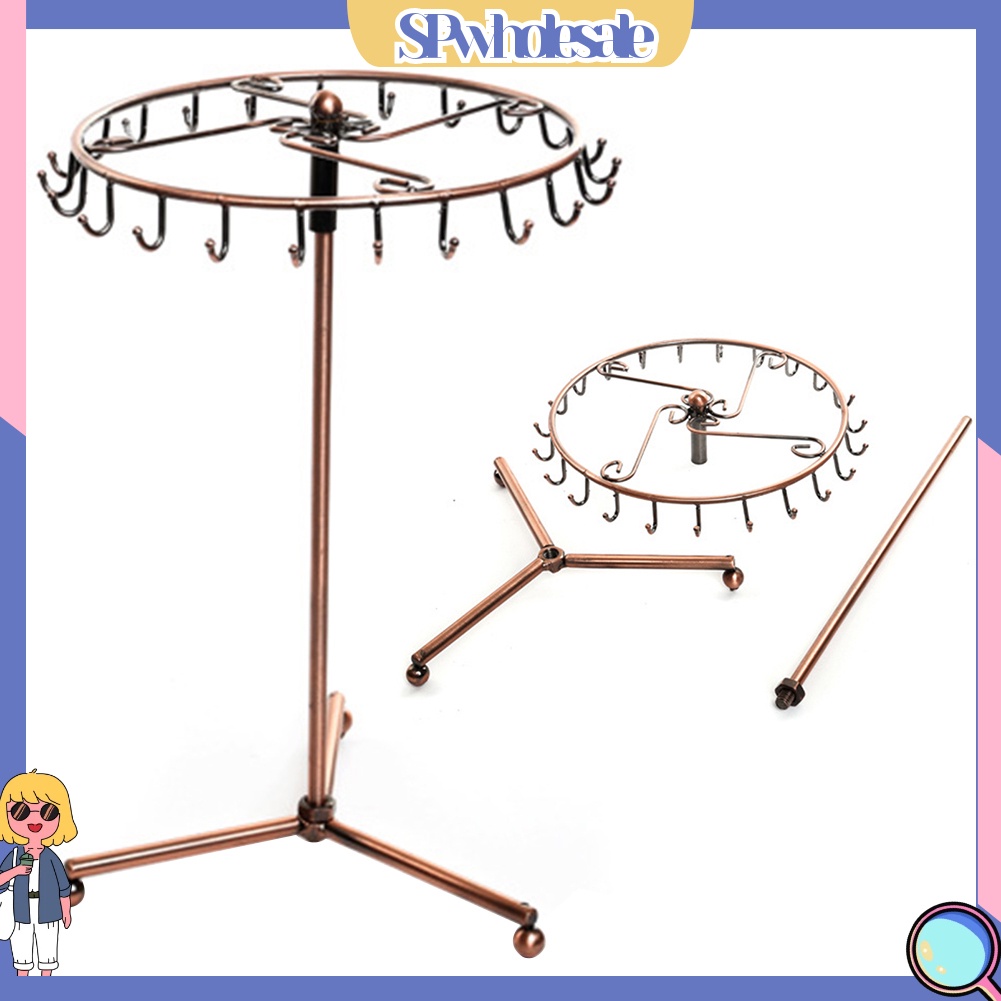 &lt;SPwholesale&gt; Giá Đỡ Trưng Bày Trang Sức 23 Móc Dạng Xoay