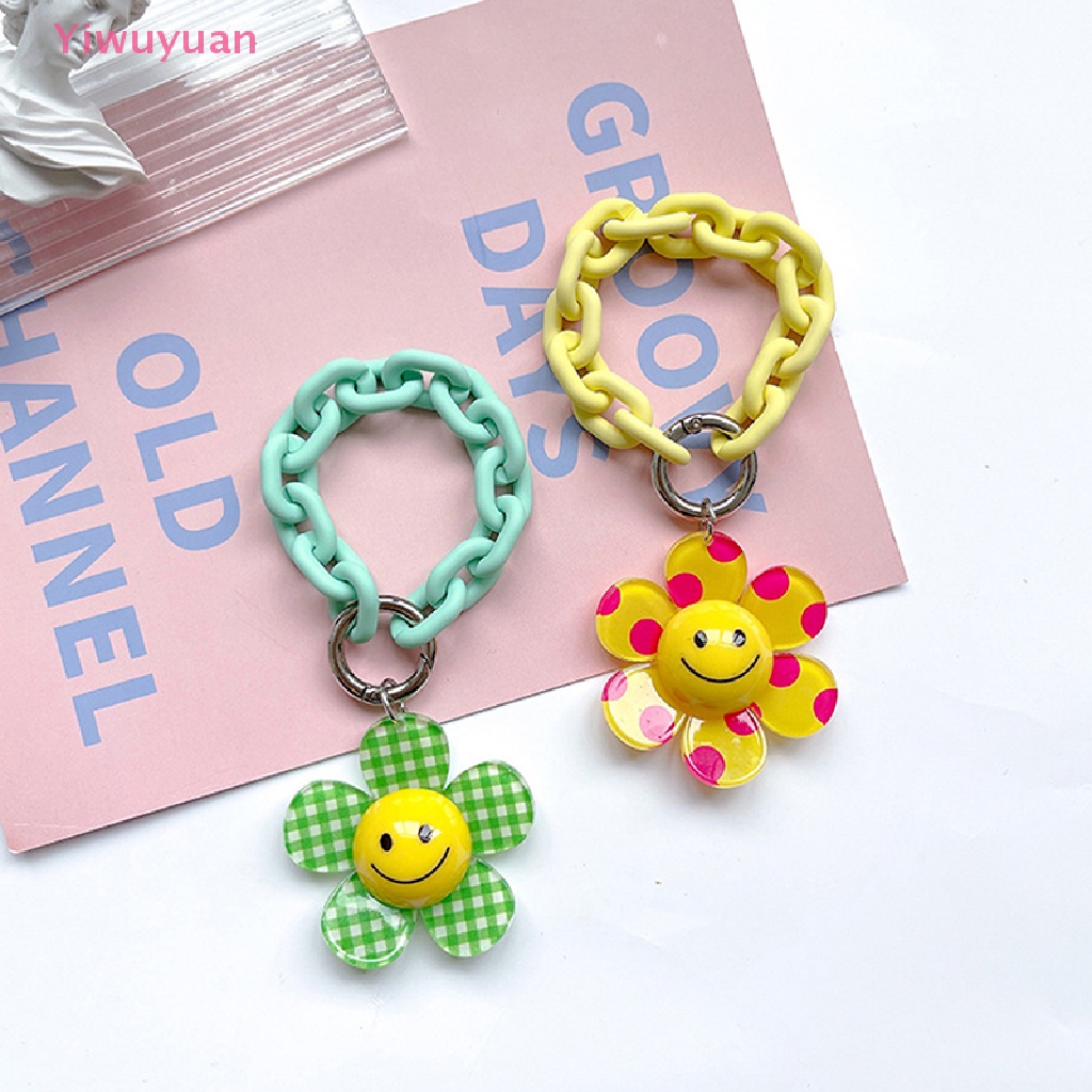 < Yiwuyuan > Móc Khóa Acrylic Hình Hoa Hướng Dương Dễ Thương Phụ Kiện Túi Xách Nữ Mới