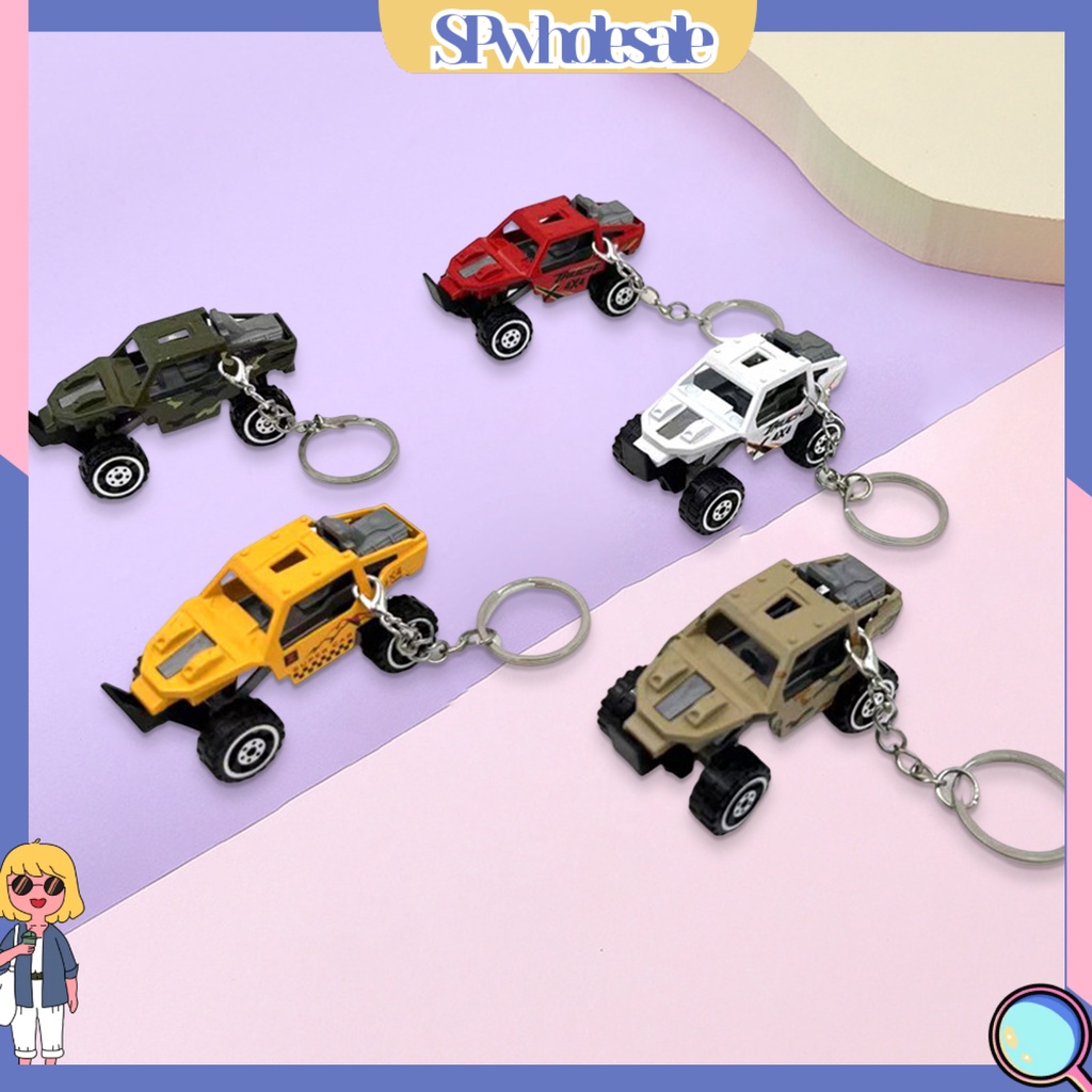 <SPwholesale> Bộ 5 Móc Chìa Khóa Mini Hình Hoạt Hình Ba Chiều Chống Rỉ Sét Trang Trí Xe Hơi