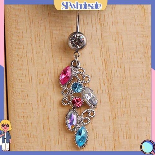 &lt;SPwholesale&gt; Khuyên Rốn Đính Đá Nhiều Màu Sắc Quyến Rũ