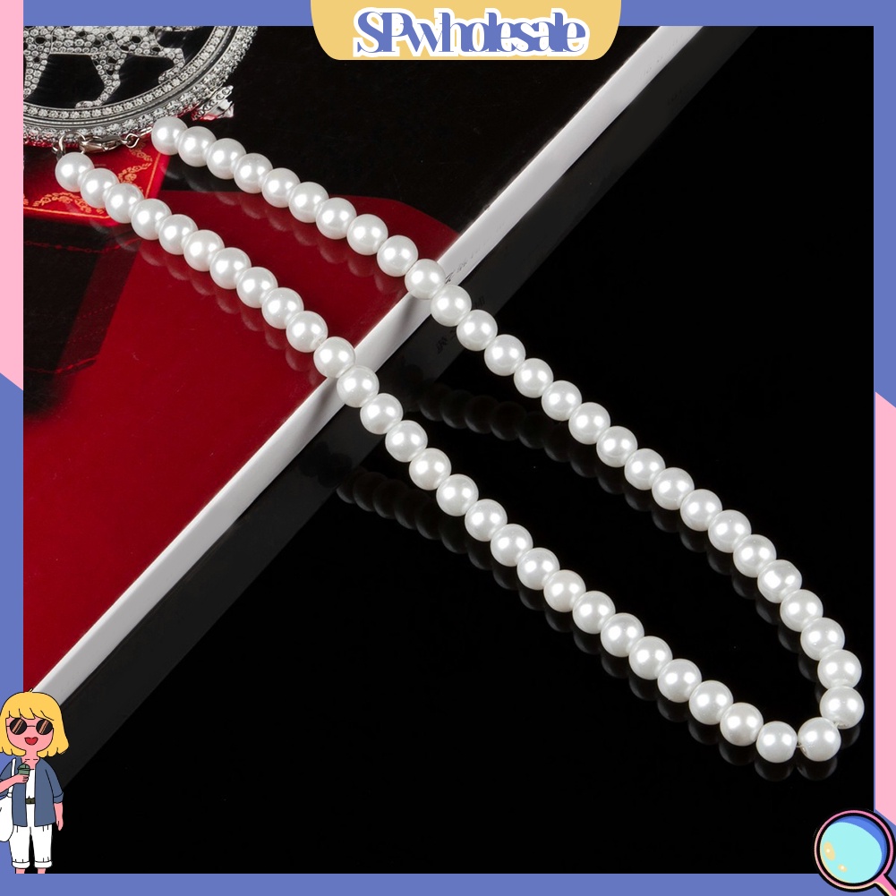 <SPwholesale> Vòng cổ Chuỗi Hạt Ngọc Trai Nhân Tạo Đơn Giản Thời Trang
