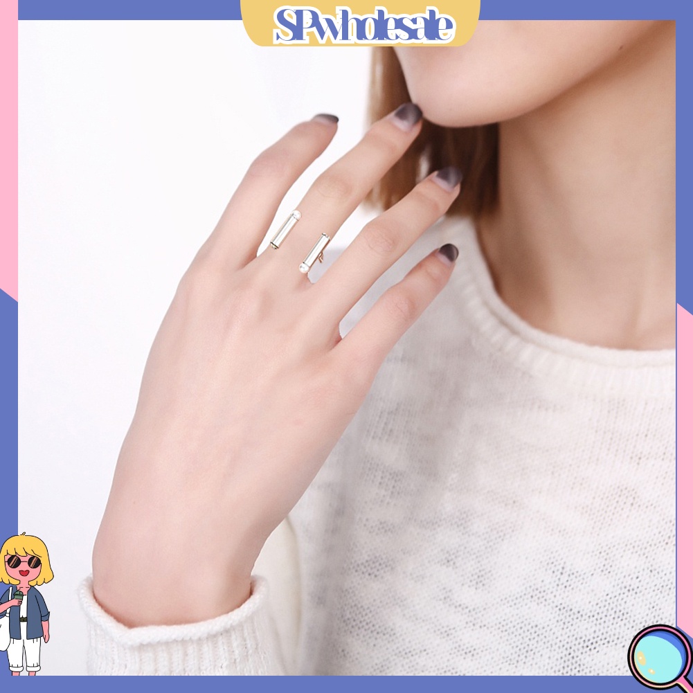<SPwholesale> Nhẫn Hở Đính Ngọc Trai Nhân Tạo Thời Trang Dành Cho Nữ