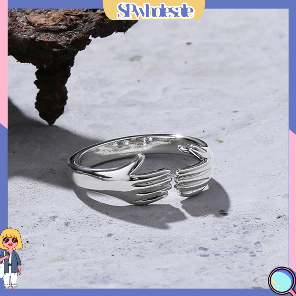 <SPwholesale> Nhẫn Hình Học Mạ Điện Mịn Màng Điều Chỉnh Được Trang Sức Quyến Rũ Cá Tính Retro Dành Cho Nữ