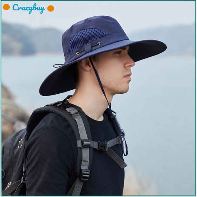 Mũ Tai Bèo Chống Nắng Vành Rộng Thời Trang Mùa Hè Cho Nam Khi Đạp Xe / Leo Núi