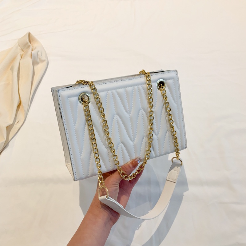 Túi Tote Đeo Vai / Kẹp Nách Cỡ Lớn Phối Dây Xích Thời Trang 2023 Cho Nữ