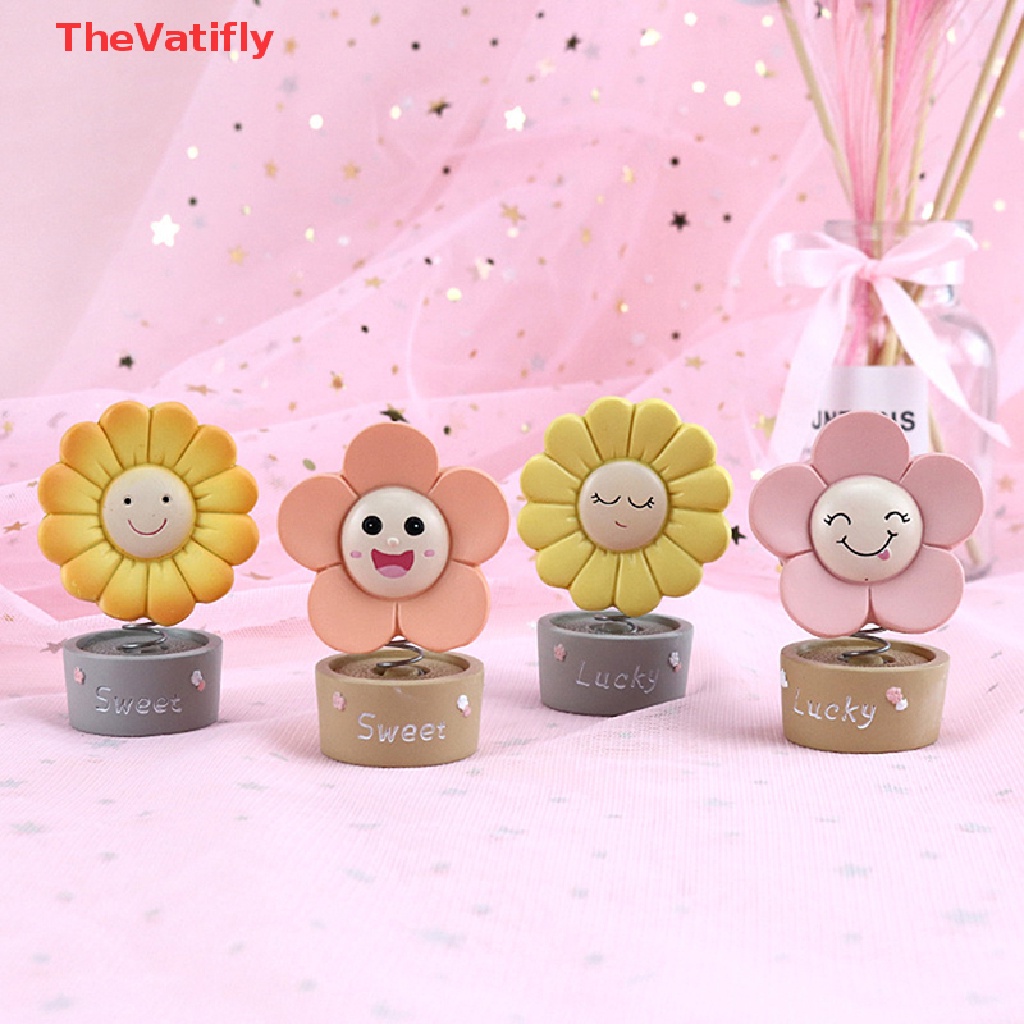 [Thevalifly] Hoa Hướng Dương Lắc Đầu Dễ Thương Trang Trí Nội Thất Xe Hơi