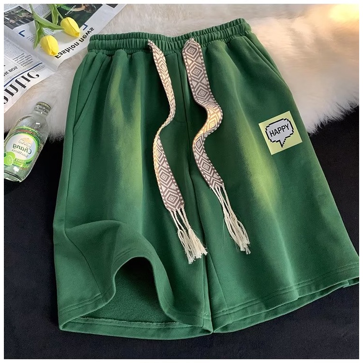 Quần Short Màu Xanh Lá Đậm Phong Cách Đường Phố Thời Trang Mùa Hè Cho Nam