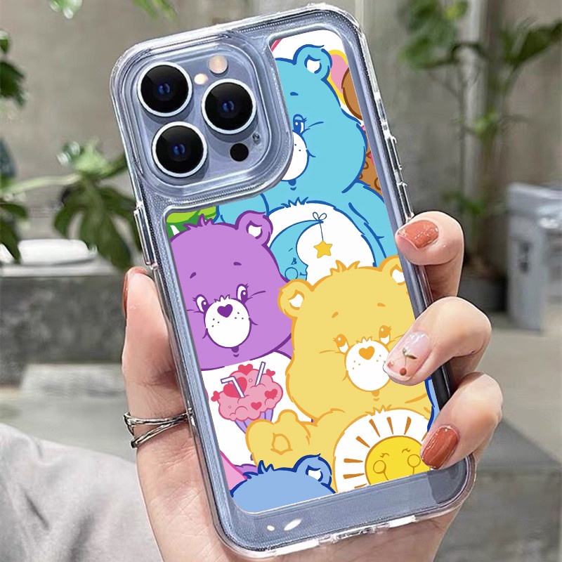 Ốp Điện Thoại TPU Mềm Chống Sốc Hình Gấu Cho iPhone 14 11 12 13 Pro X XR Xs Max 14 Plus