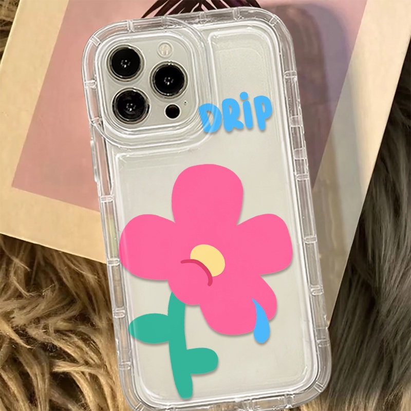 Ốp Điện Thoại TPU Silicon Mềm Trong Suốt Chống Sốc Họa Tiết Hoa Cho IPhone 14 13 12 11 Pro X XR XS Max 7 8 Plus