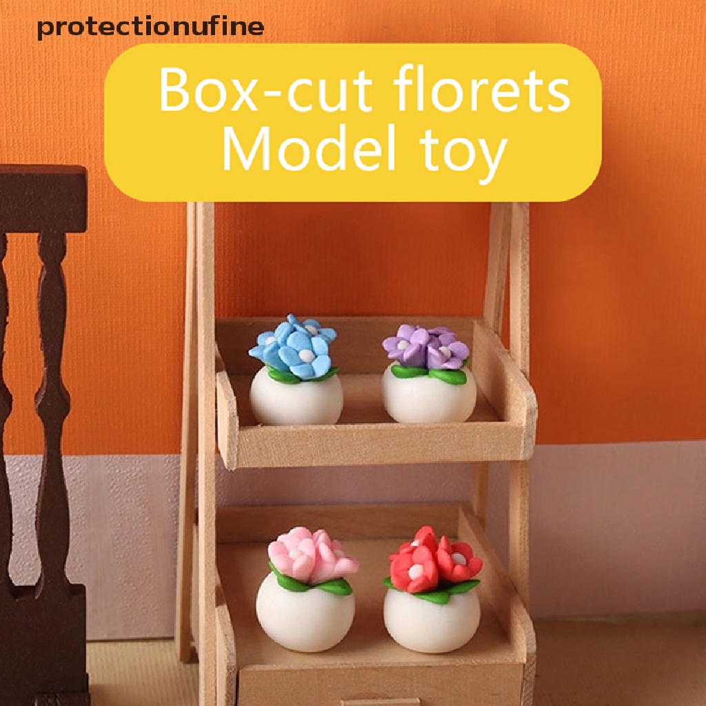 Chậu Hoa Mini Trang Trí Tỷ Lệ 1: 12 PR3VN 1: 12