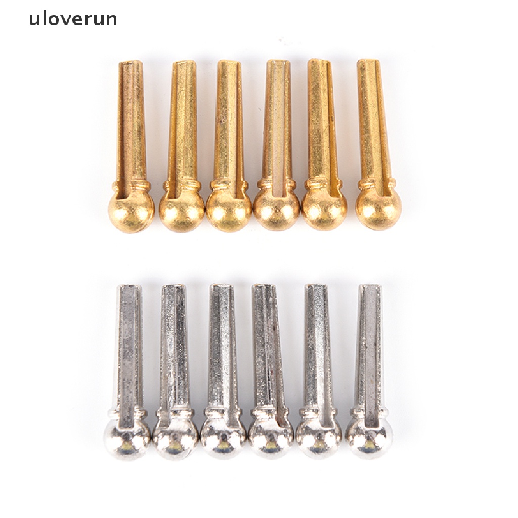 Set 6 Chốt Dây Đàn Guitar Bằng Kim Loại Màu Vàng / Bạc vn