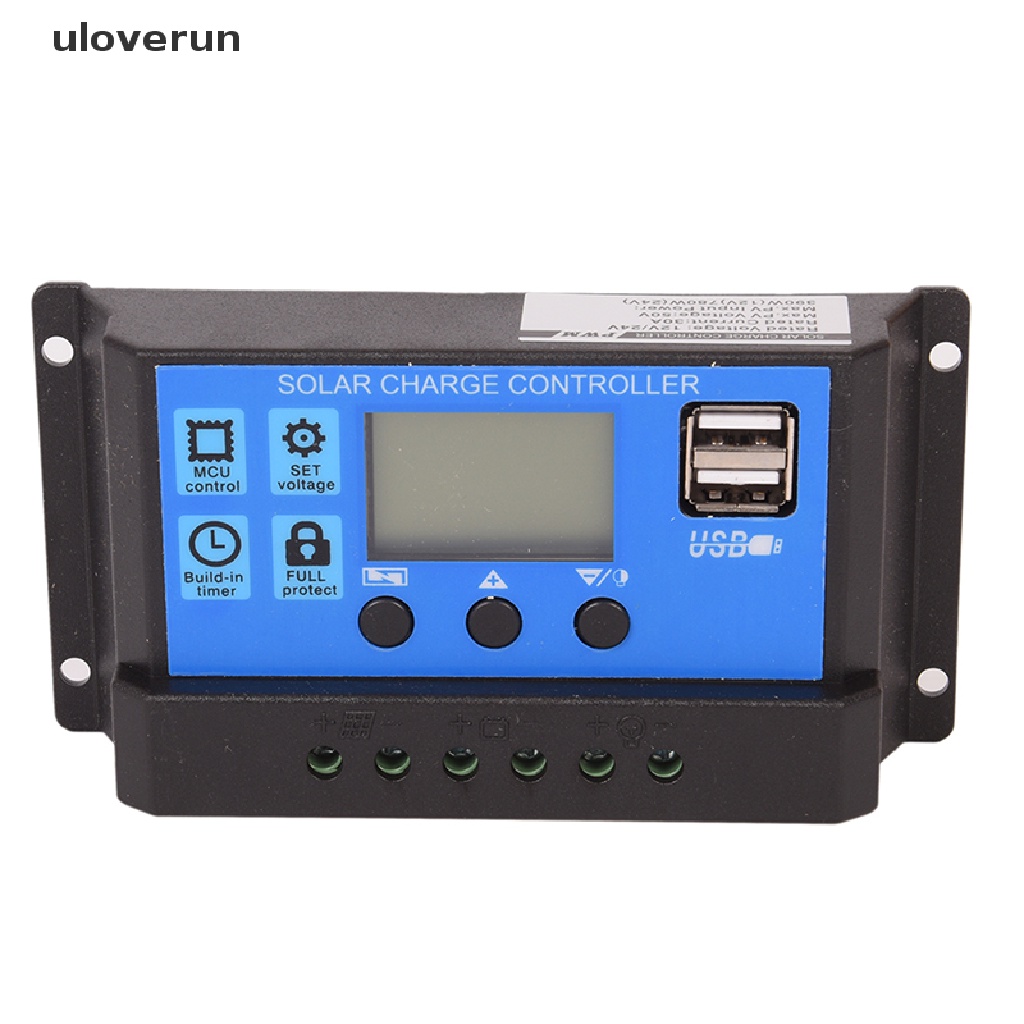 Bộ Điều Khiển Sạc Năng Lượng Mặt Trời 12V / 24V 30A PWM LCD vn