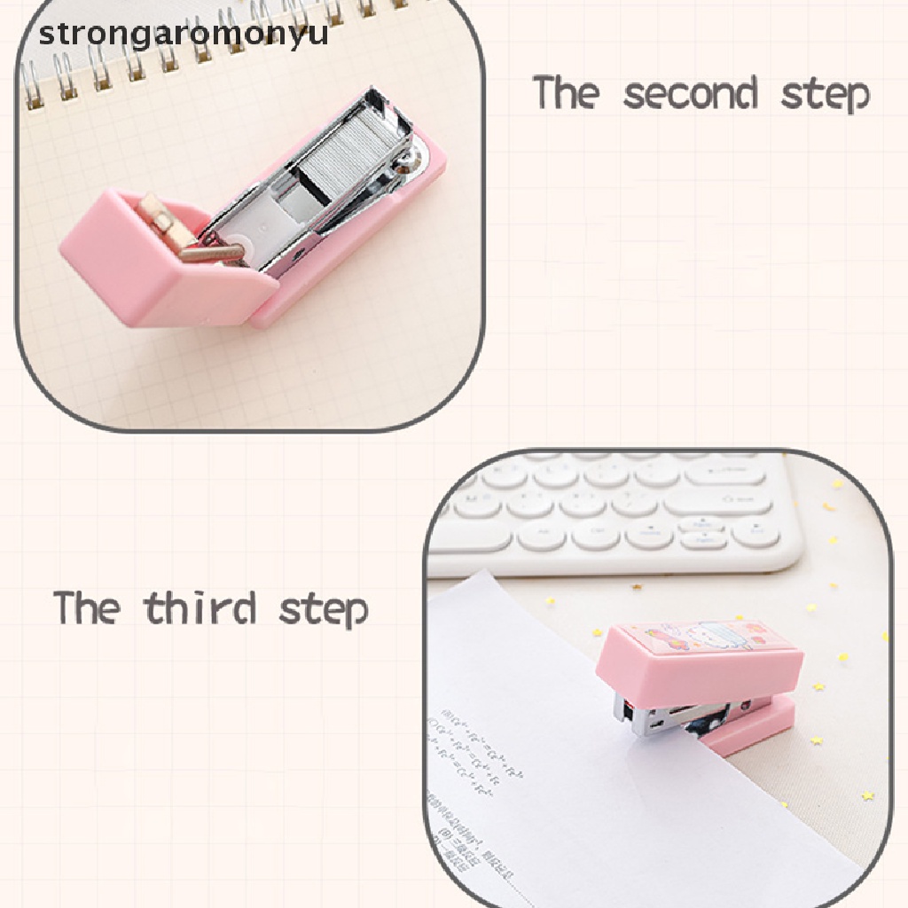 Yu Bộ Dụng Cụ Dập Ghim Mini Hình Động Vật Hoạt Hình Dễ Thương Di Động Cho Học Sinh / Văn Phòng