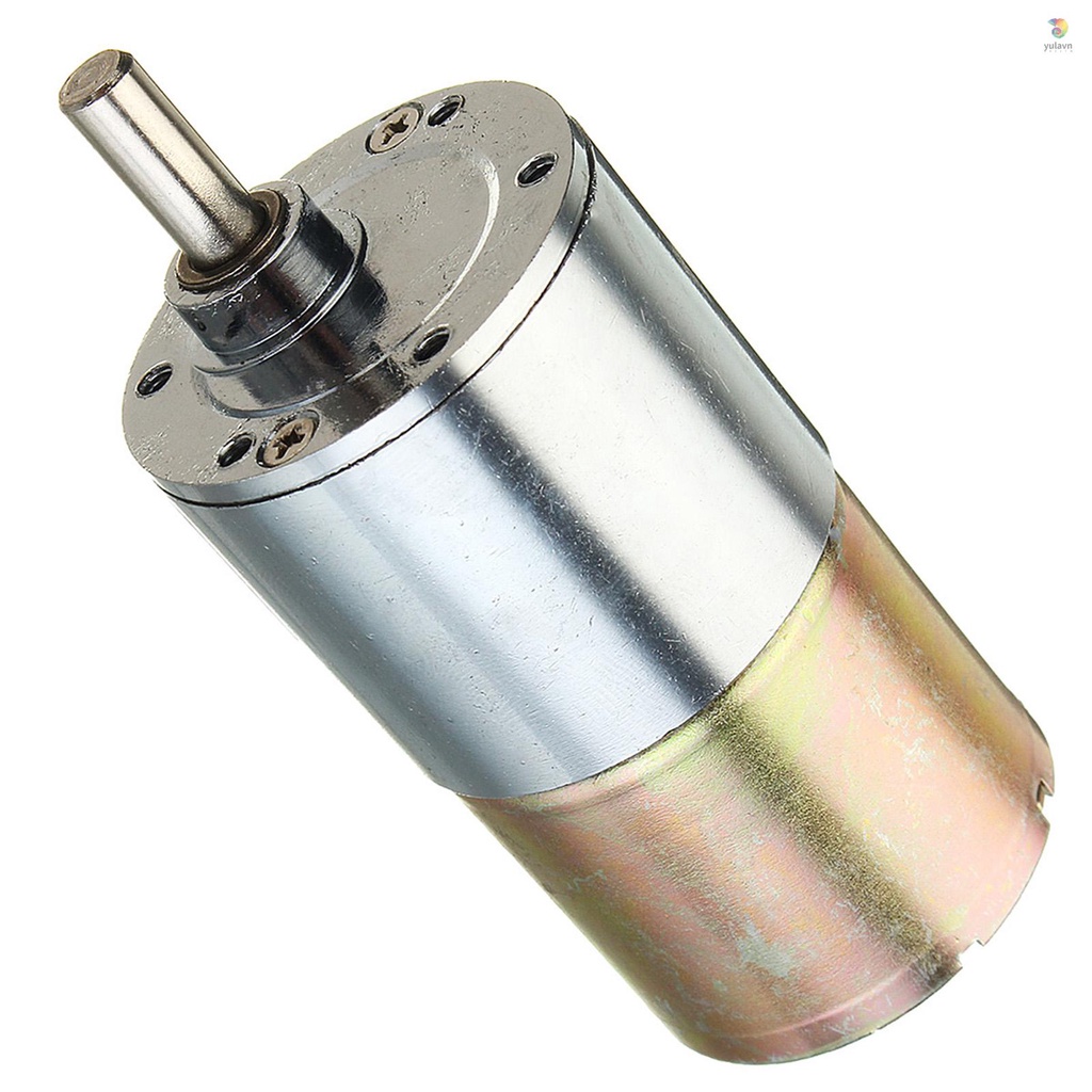 Động Cơ Mô Men Xoắn Tốc Độ Cao 12V Tốc Độ Thấp Với Hộp 2 Đầu Nối 37mm