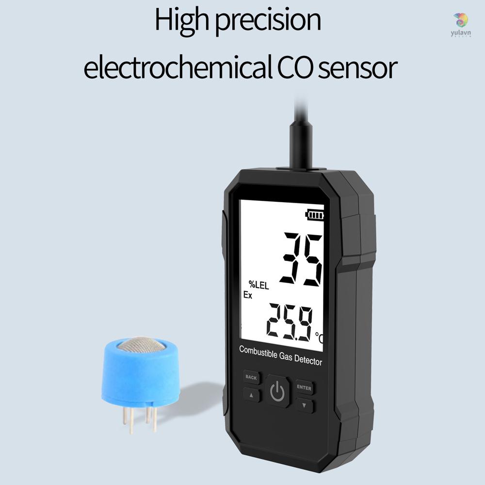 (yala) Thiết Bị Phân Tích Khí Gas Rò Rỉ Tự Nhiên Cầm Tay Kiểm Tra Nhiệt Độ Và Âm Thanh Ánh Sáng