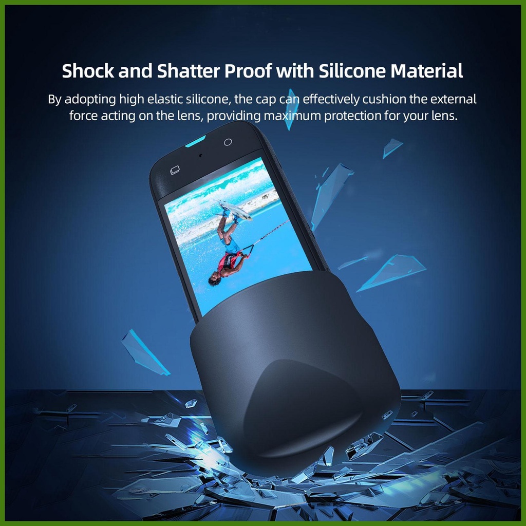 Vỏ Silicon Bảo Vệ Ống Kính Máy Ảnh Toàn Cảnh Chống Rơi Vỡ Cho Insta 360 X3