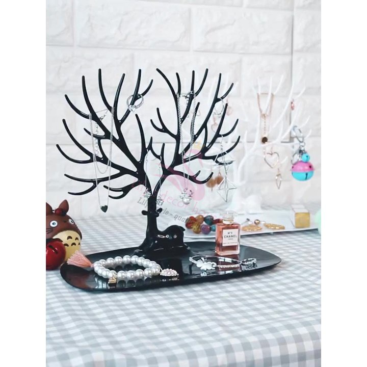 Cây treo trang sức dây chuyền bông tai thiết kế sừng hươu Lily's decor house  để bàn xinh xắn  đựng đồ quà tặng dễthương