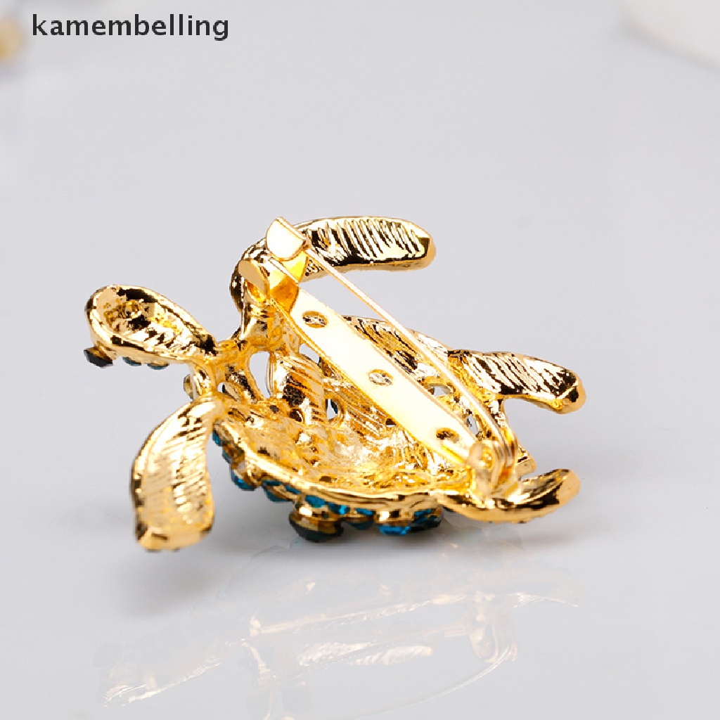 Ghim Cài Áo Hình Rùa Biển Đính Đá Nhân Tạo Thời Trang