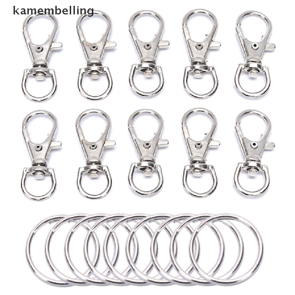 Kamembelling Set 50 Móc Kẹp Tôm Hùm Bằng Kim Loại Dùng Làm Đồ Trang Sức Thủ Công DIY