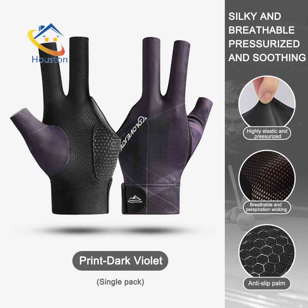 Găng Tay Hở Ngón Bằng Polyester Trọng Lượng Nhẹ Chống Trượt Hỗ Trợ Luyện Tập Bida