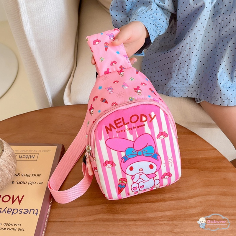 Túi Đeo Chéo Nhỏ Gọn Nhẹ In Họa Tiết Hoạt Hình Phong Cách Hàn Quốc Cho Bé Gái