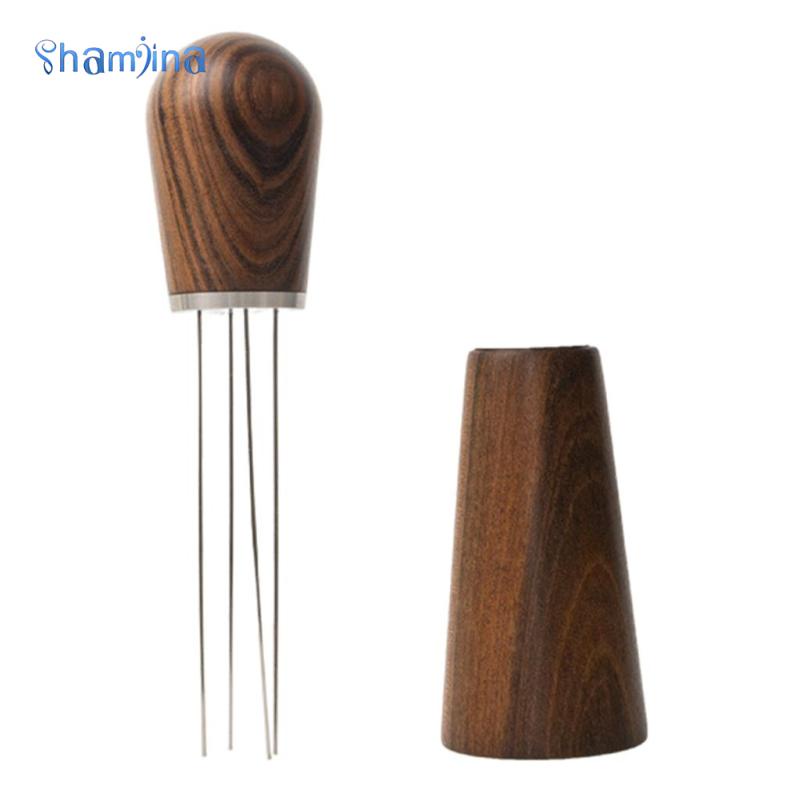 Thiết bị bột cà phê bốn kim + nhà phân phối bột máy pha cà phê ghế ngồi bằng gỗ