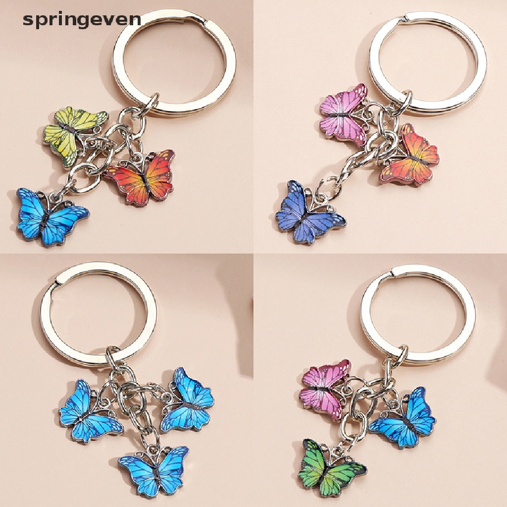 Móc Khóa Hình Bướm Tráng Men Nhiều Màu Mới Cho Nữ