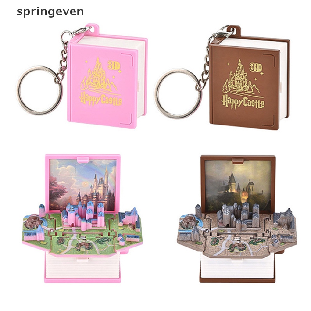 Móc Khóa Hình Lâu Đài Khủng Long 3D Sáng Tạo