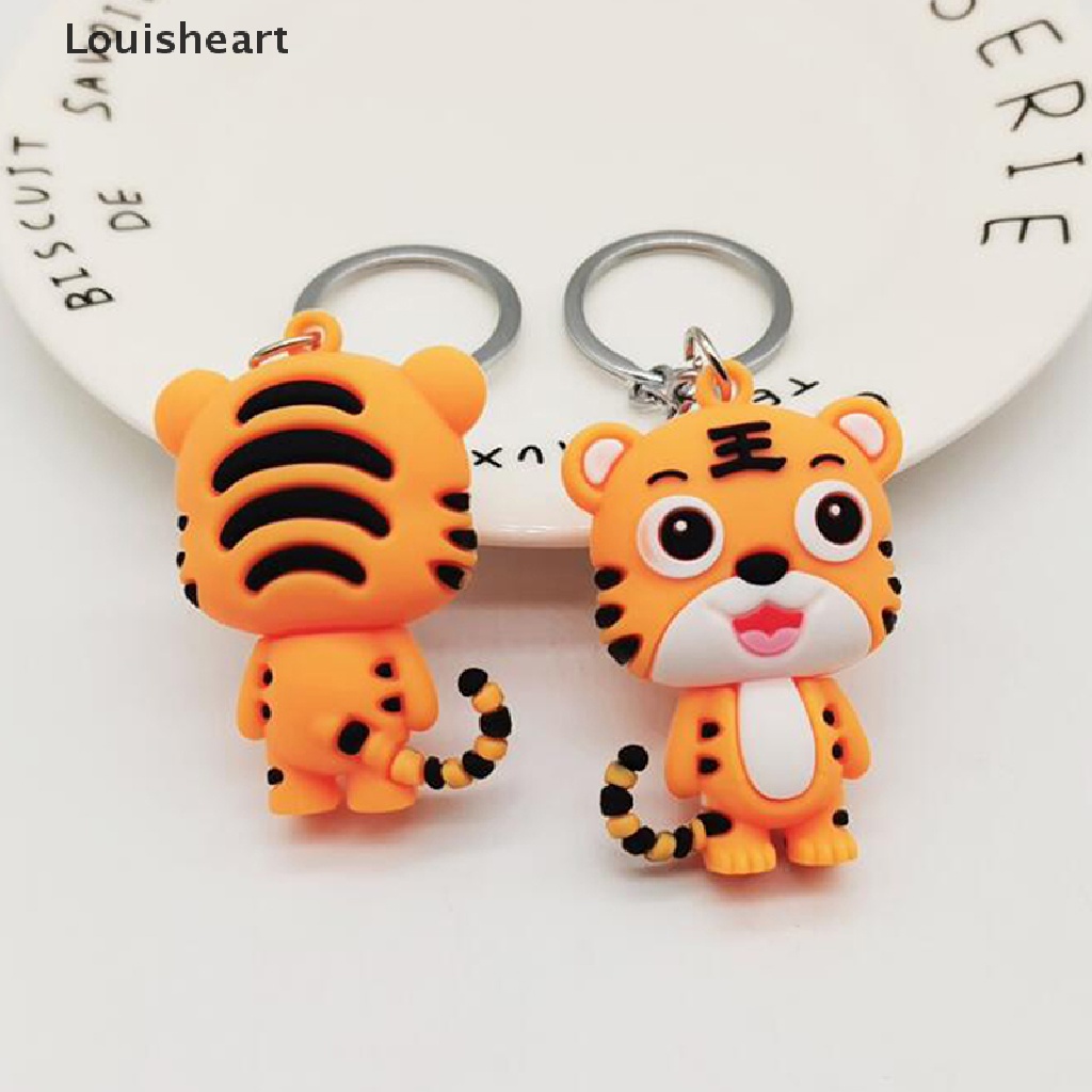 Louisheart Móc Chìa Khóa Bằng Silica Gel Hình Chú Hổ Hoạt Hình Dễ Thương Dành Cho Nữ TFG