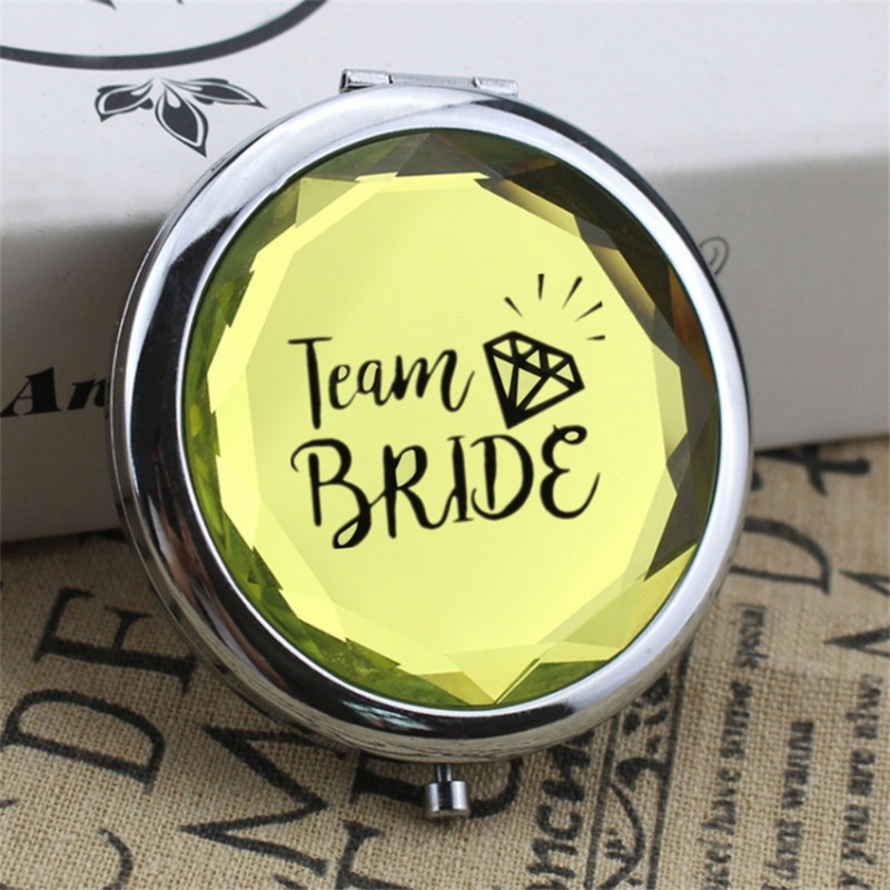 Gương Trang Điểm Gấp Được Bằng Kim Loại brroa Làm Quà Tặng Đám Cưới