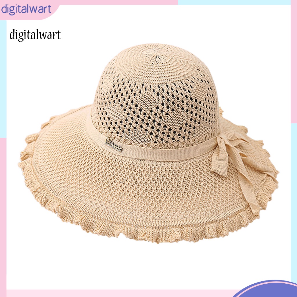 Kỹ Thuật Số| Mũ Rộng Vành Che Nắng Phối Bèo Vành Rỗng Thời Trang Mùa Hè Cho Nữ