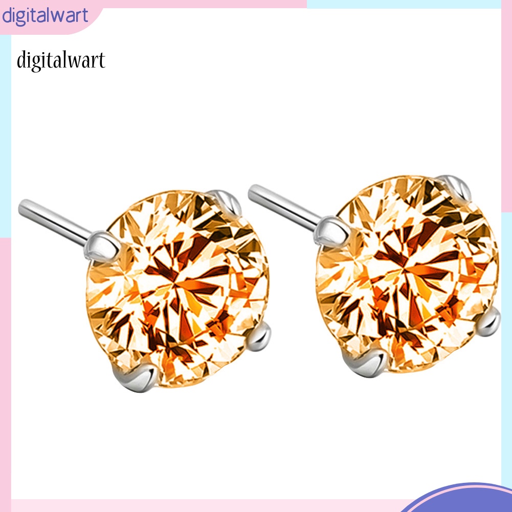 Kỹ Thuật Số| Bông Tai HợP Kim DạNg TròN ĐíNh Đá ThờI Trang