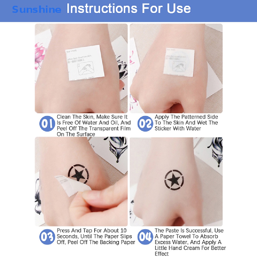 Set 30 Tấm Hình Xăm Dán Tạm Thời Chống Nước Độc Đáo