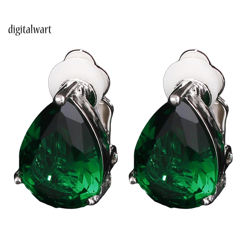 Kỹ Thuật Số| Hoa Tai Đính Đá Hình Giọt Nước Thời Trang Cho Nữ