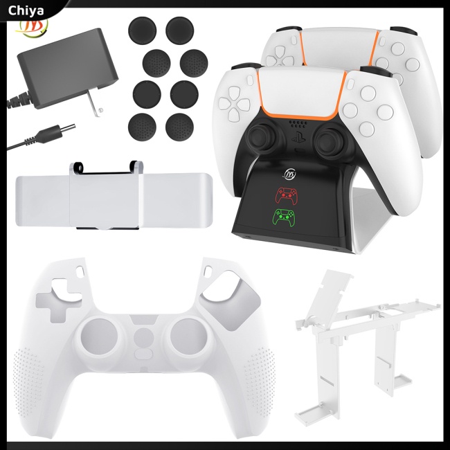 Bộ Giá Đỡ + Nắp Đậy Bằng Silicon 12 Trong 1 Cho Tay Cầm Chơi Game