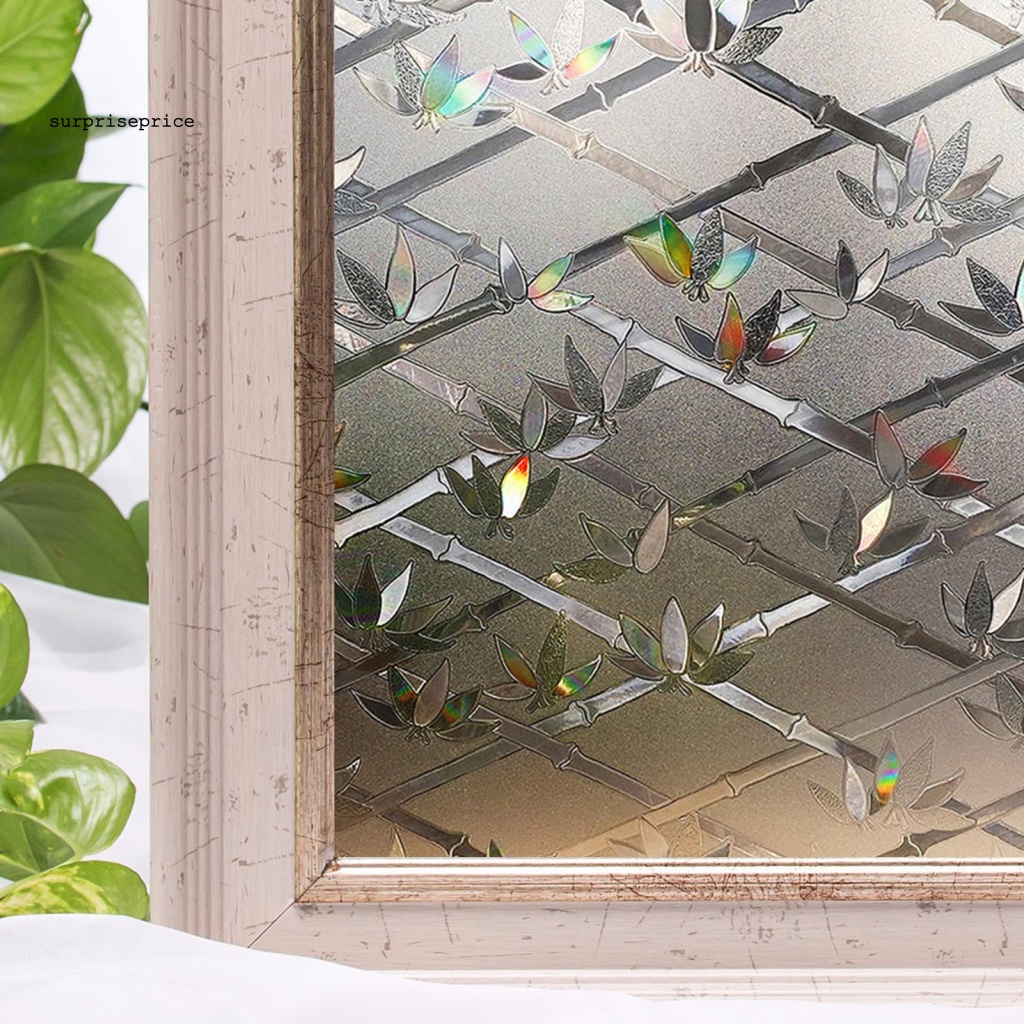 1 Tấm Sticker Dán Tường Họa Tiết Lá Cây 3D Chống Trầy Xước Tiện Dụng