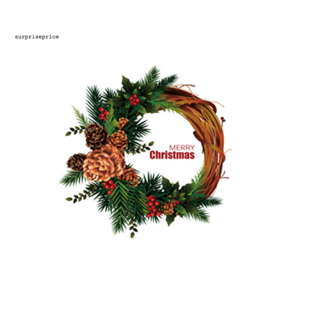 1 Bộ Sticker PVC Dán Tường Tự Dính Họa Tiết Giáng Sinh Trang Trí Nhà Cửa