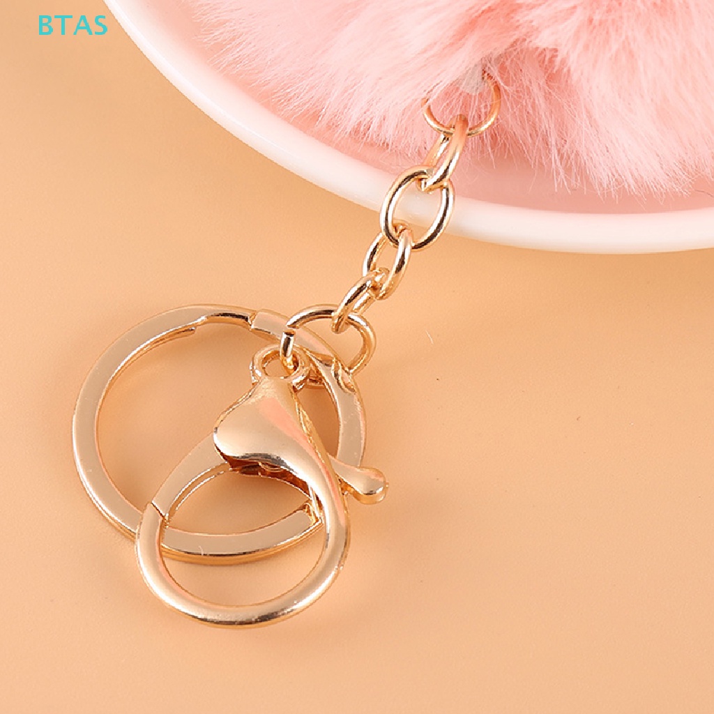 1 Dây Móc Khóa Lông Thỏ Giả 8.5cm Màu Sắc Vàng