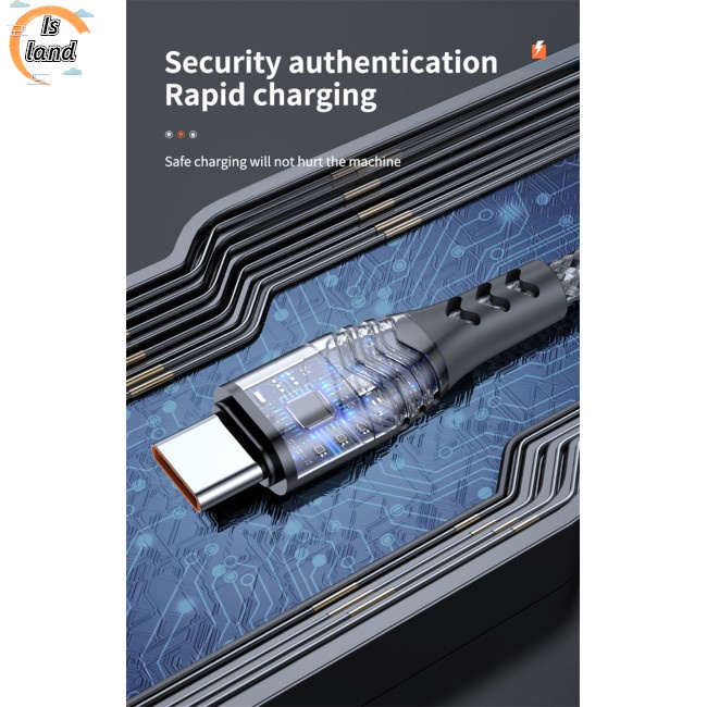 Dây Cáp Sạc Nhanh Usb Type C 6a 66w Cho Huawei Xiaomi Samsung Oppo