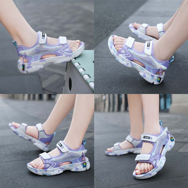 Xăng đan Thể Thao Đế Mềm Chống Trượt Kích Thước Lớn Thông Dụng Dành Cho Trẻ Em Trai Và Bé Gái