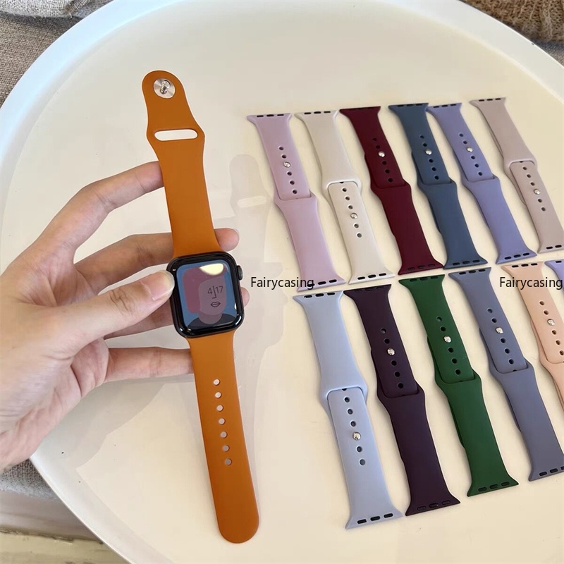 Dây Đeo Cao Su Silicone Cho Đồng Hồ Thông Minh Apple Watch 49MM 8 Ultra 42mm 45mm 41mm 38mm 44mm 40mm iWatch series 8 Ultra 7 6 se 5 4 3