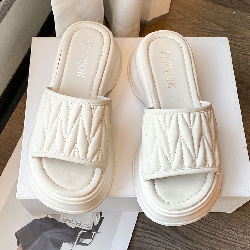 Dép Xốp Đế Dày Thời Trang Mùa Hè Hàn Quốc 2023 Thoải Mái Cho Nữ AA4181