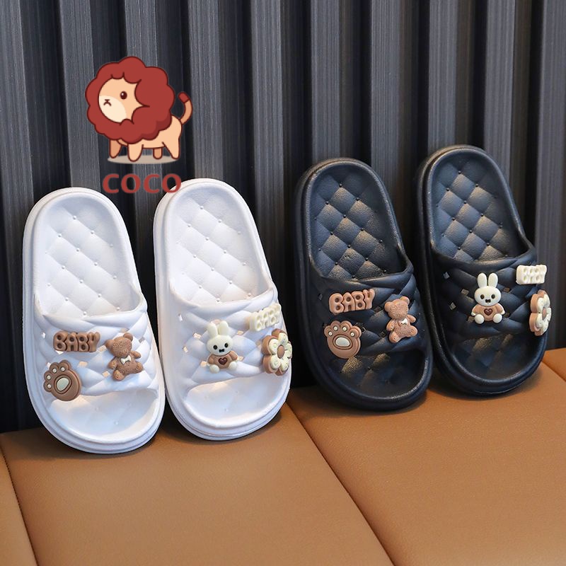 Dép Quai Ngang Chống Trượt Họa Tiết Hoạt Hình Dễ Thương Cho Ba Mẹ Và Bé