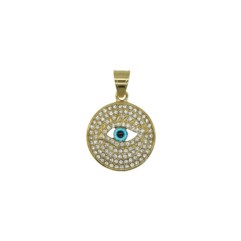 Vòng cổ Thép Titan Mặt Đá Quý Kim Cương Phong Cách Hip Hop Thời Trang Cho Nam