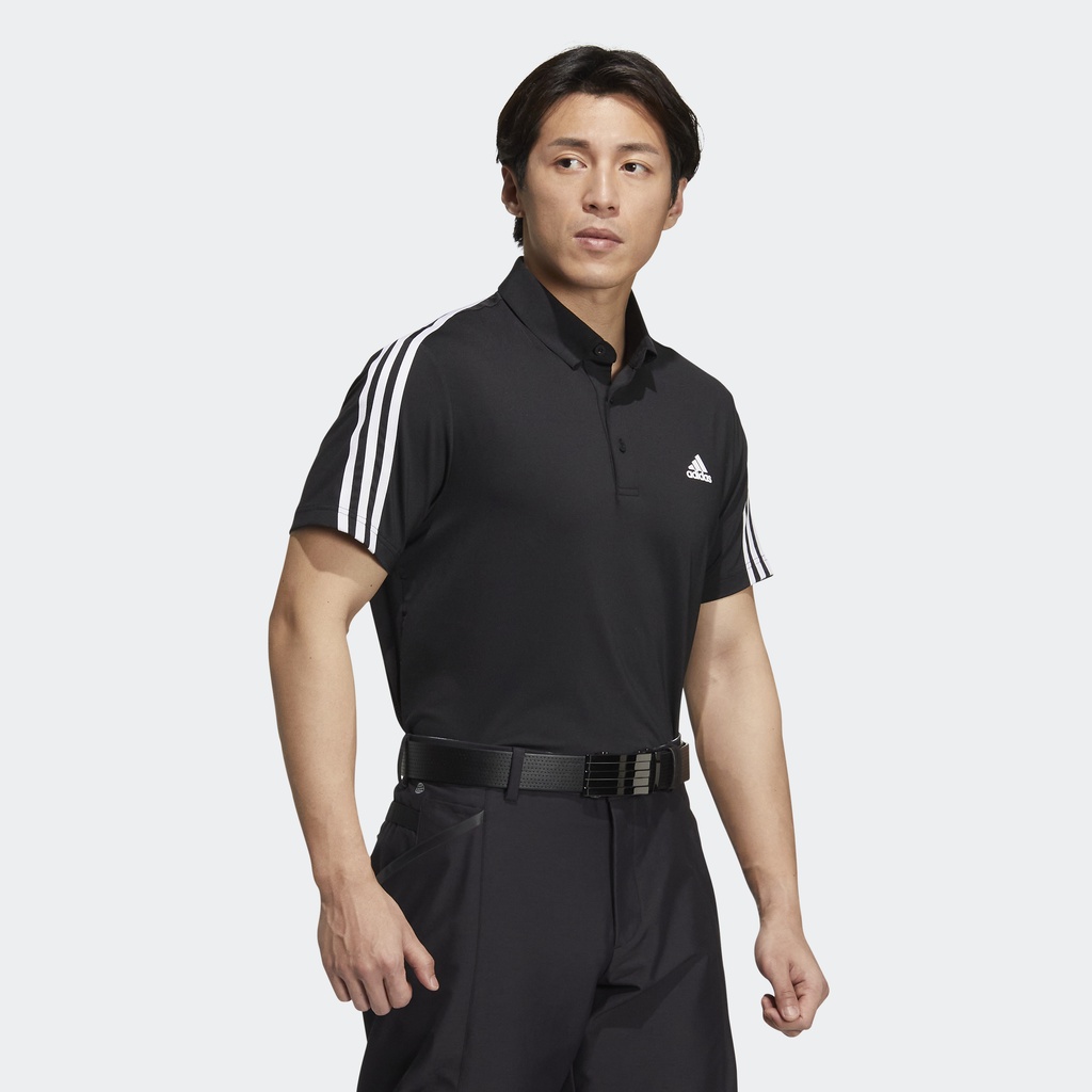 Adidas Đánh gôn Áo Polo 3 Sọc AEROREADY Nam Đen HG8269