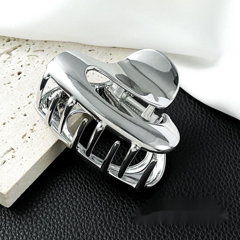 Kẹp Tóc Hình Cá Mập Bằng Kim Loại Phong Cách Hàn Quốc Đơn Giản Dành Cho Nữ