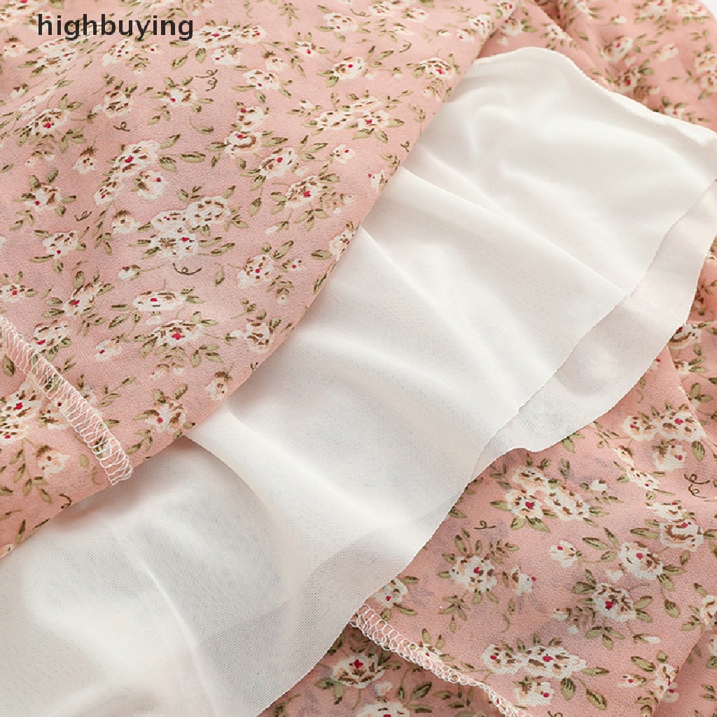 Chân Váy Voan Dài Họa Tiết Hoa Phong Cách Hàn Quốc Thanh Lịch Dành Cho Nữ