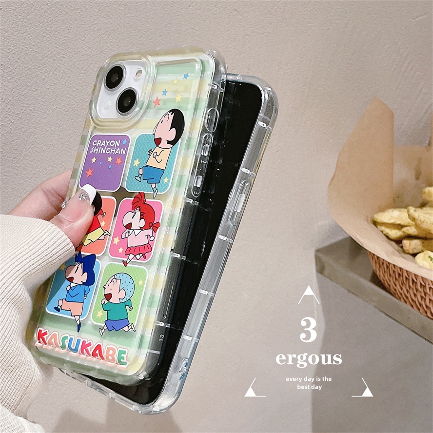 Ốp Điện Thoại Mềm Trong Suốt In Hình Cậu Bé Bút Chì Shin Cho iPhone 14 13 12 11 Pro Max 7 8 6 Plus SE2020 X XR Xs Max