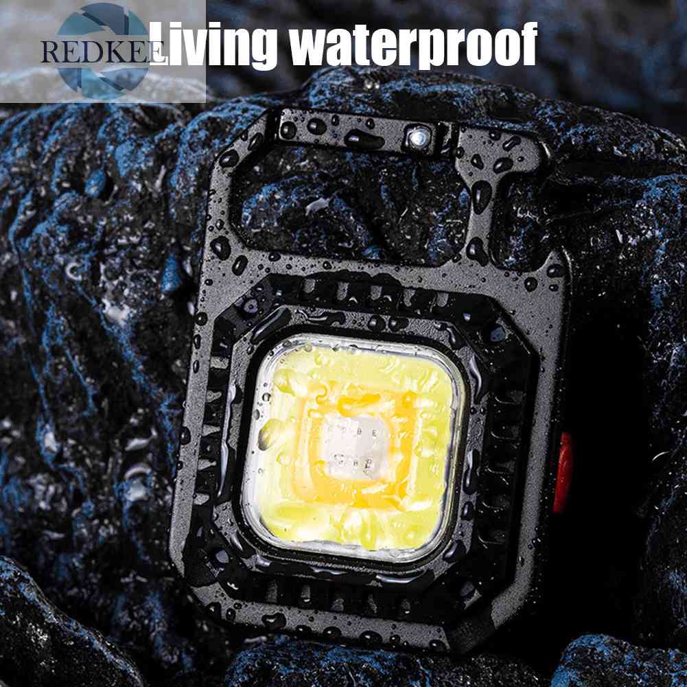 Móc Khóa Đèn LED COB 500lm Màu Đen Chống Nước Bỏ Túi Tiện Dụng